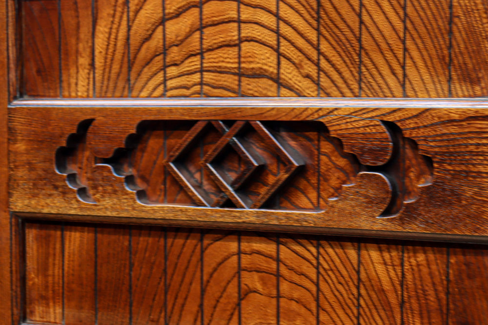 極上前面総けやき！！型変わり９尺近江水屋箪笥　BB3243