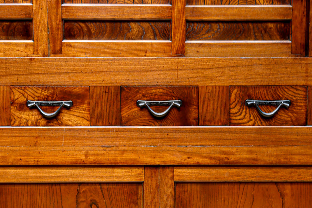 極上前面総けやき！！型変わり９尺近江水屋箪笥　BB3243