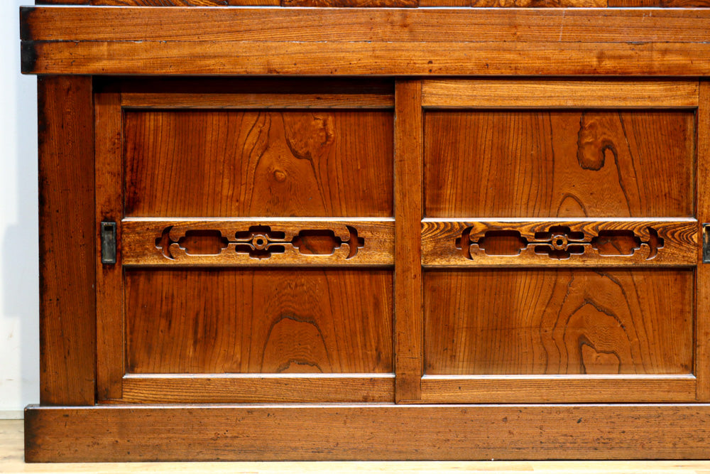 極上前面総けやき！！型変わり９尺近江水屋箪笥　BB3243