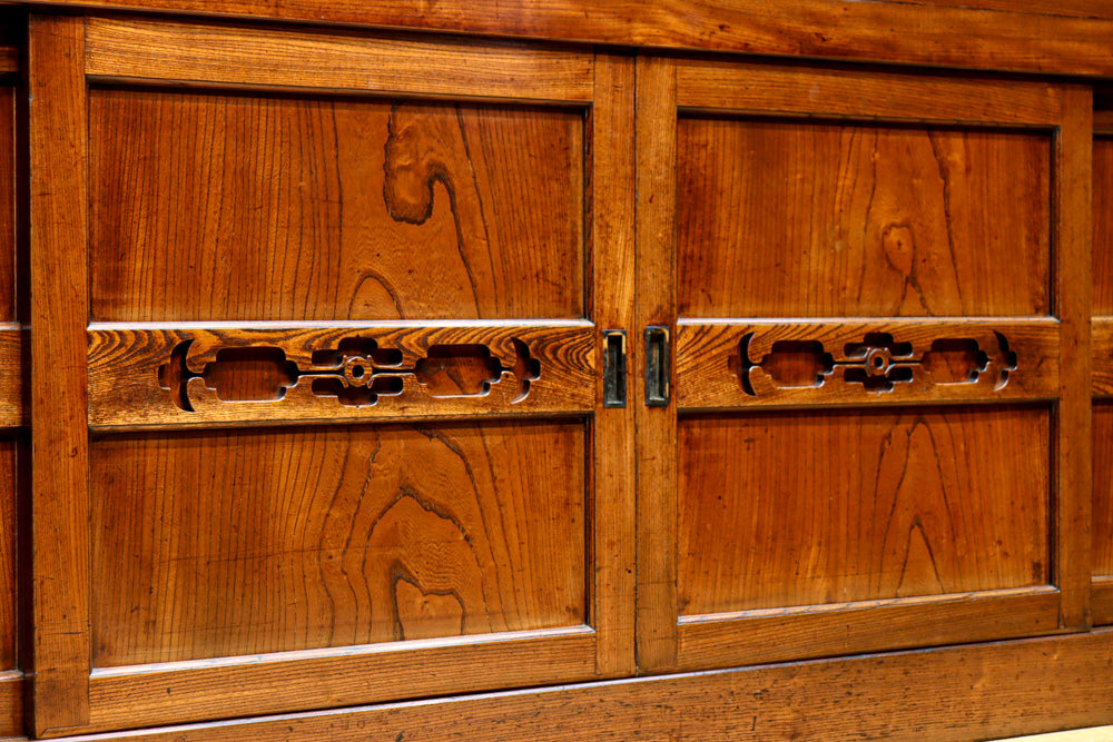 極上前面総けやき！！型変わり９尺近江水屋箪笥　BB3243