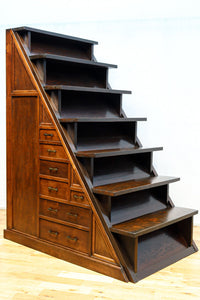 大珍品‼ 当時の生活の知恵から生まれた三面収納•両面使い階段箪笥　BB3244