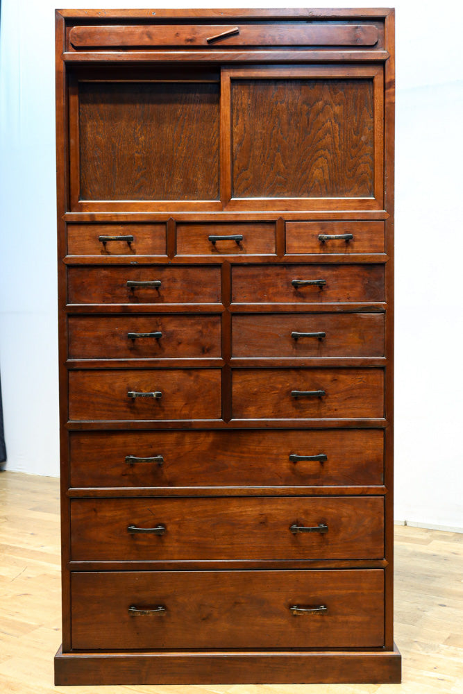 大珍品‼ 当時の生活の知恵から生まれた三面収納•両面使い階段箪笥　BB3244