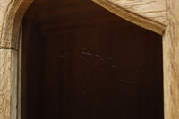 木地色に扉デザインも素敵なアールデコ調レトロガラスケース　BB3248