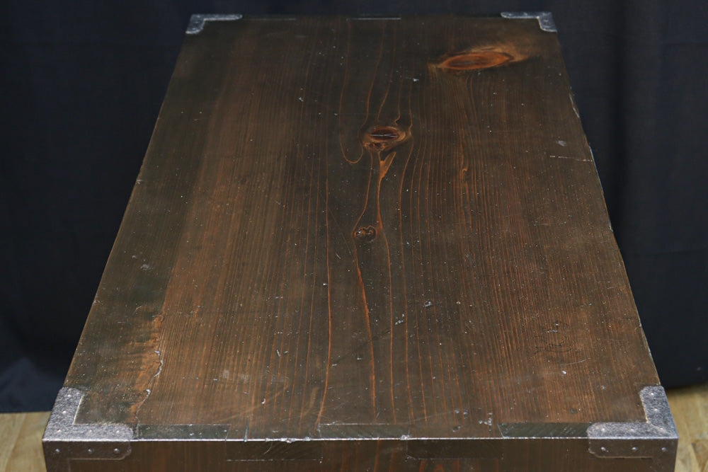 珍品!! 味わいある風合いをした引き違い戸のスタッキング式ガラスケース　BB3249