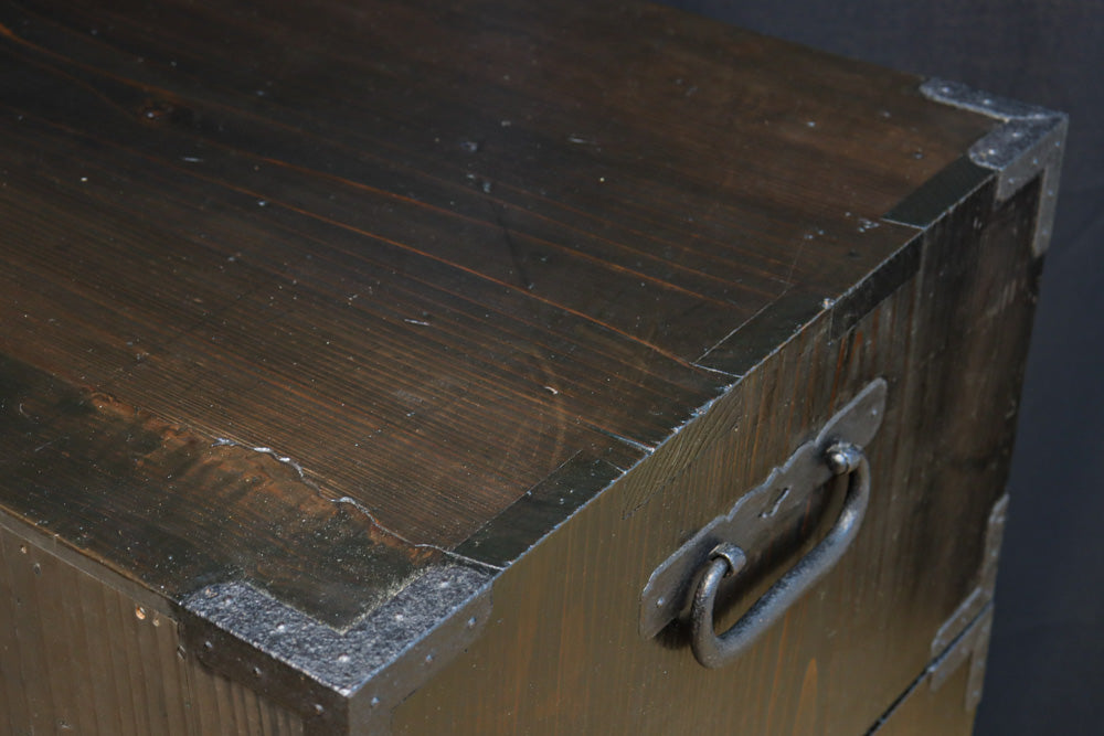 珍品!! 味わいある風合いをした引き違い戸のスタッキング式ガラスケース　BB3249