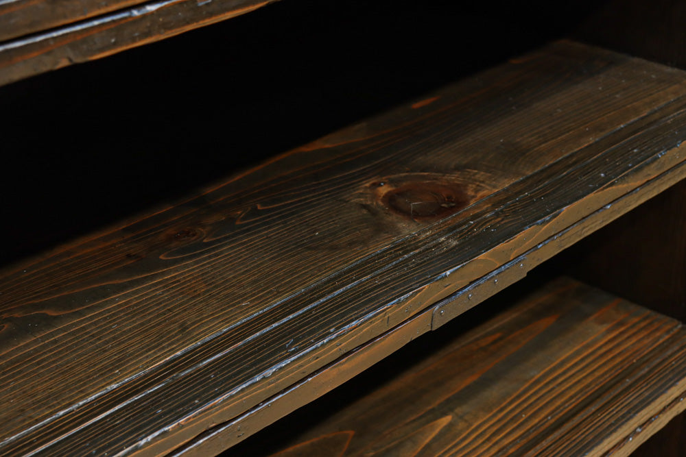 珍品!! 味わいある風合いをした引き違い戸のスタッキング式ガラスケース　BB3249