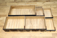 大振りの装飾金具が見事なアイアンフレーム付き庄内衣裳箪笥　BB3253