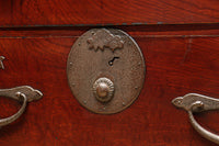 稀少幅サイズ‼︎美しい光沢感が時代の貫禄を感じさせるアイアンフレーム付き二本松衣裳箪笥　BB3254