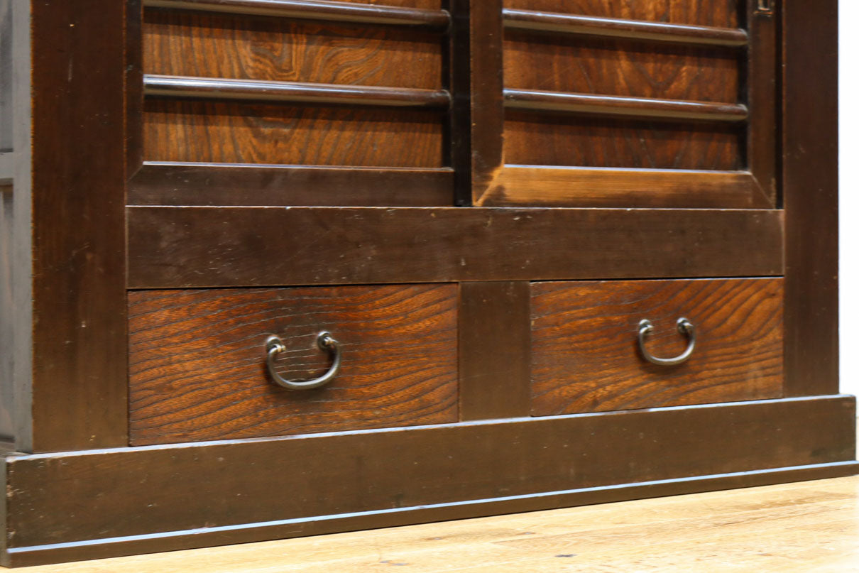 稀少サイズ!!　渋みを増した古色の風格漂う3尺京水屋箪笥　BB3260