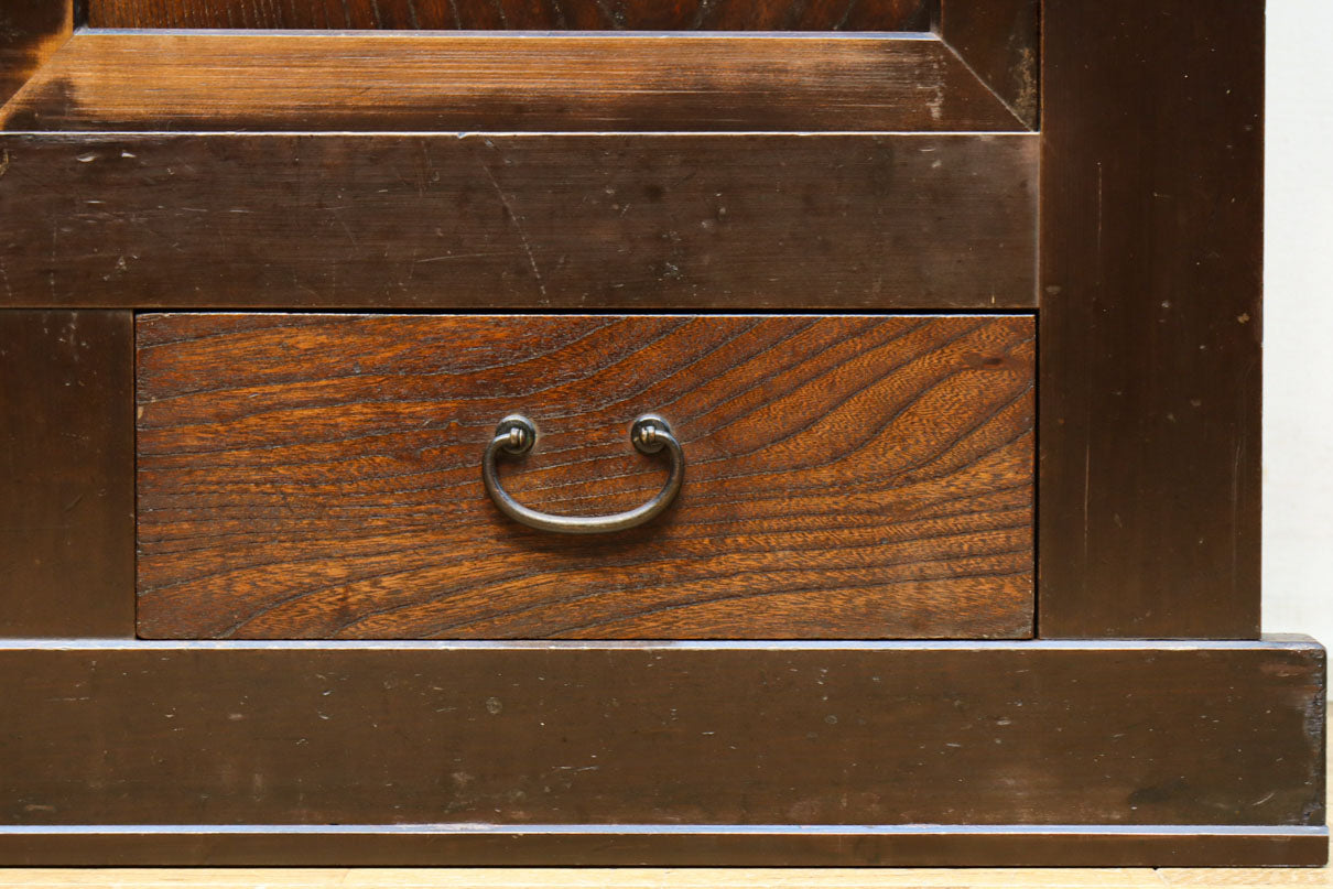 稀少サイズ!!　渋みを増した古色の風格漂う3尺京水屋箪笥　BB3260