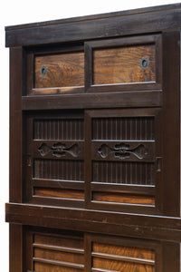 稀少サイズ!!　渋みを増した古色の風格漂う3尺京水屋箪笥　BB3260