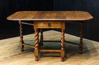 優美な杢目の上質感漂うツイストレッグのバタフライテーブル　BB3268