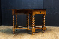 優美な杢目の上質感漂うツイストレッグのバタフライテーブル　BB3268