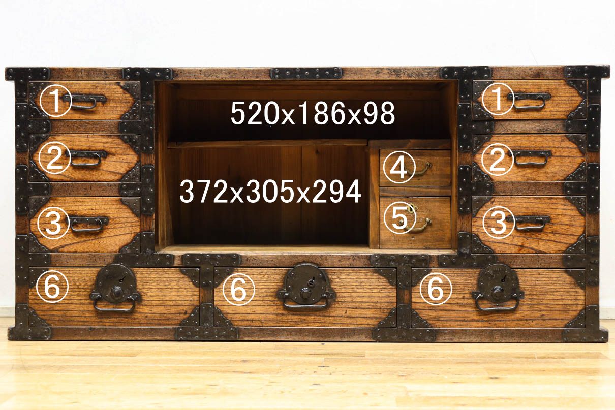 テレビ台に！！欅作りのローチェスト　BB3271