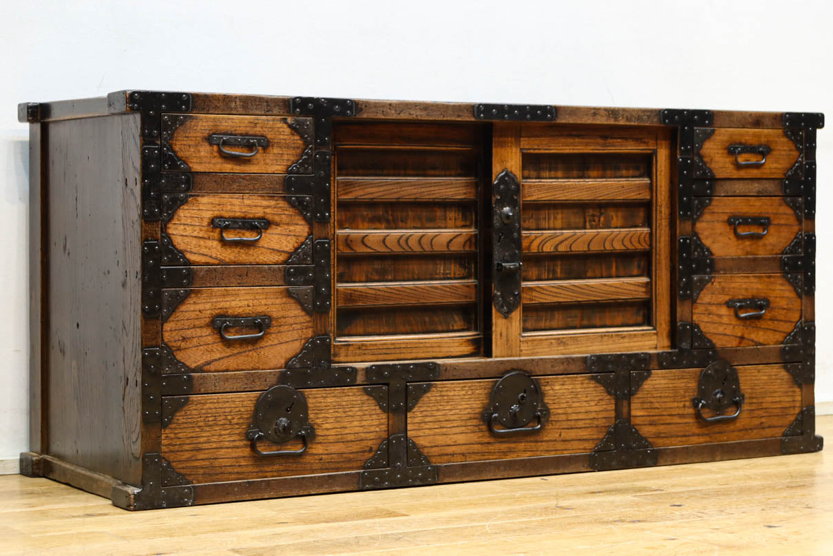 テレビ台に！！欅作りのローチェスト　BB3271