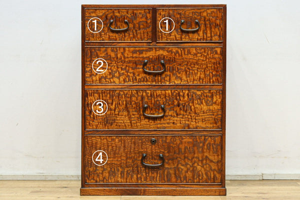 杢目や色艶が味わい深い小引き出し　BB3274