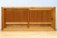 稀少！！繊細に丸く面取りされた格子が上品な木地近江水屋箪笥　BB3293