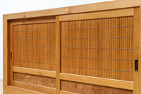 稀少！！繊細に丸く面取りされた格子が上品な木地近江水屋箪笥　BB3293