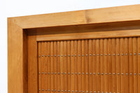 稀少！！繊細に丸く面取りされた格子が上品な木地近江水屋箪笥　BB3293