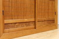 稀少！！繊細に丸く面取りされた格子が上品な木地近江水屋箪笥　BB3293