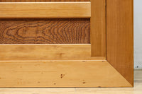 稀少！！繊細に丸く面取りされた格子が上品な木地近江水屋箪笥　BB3293