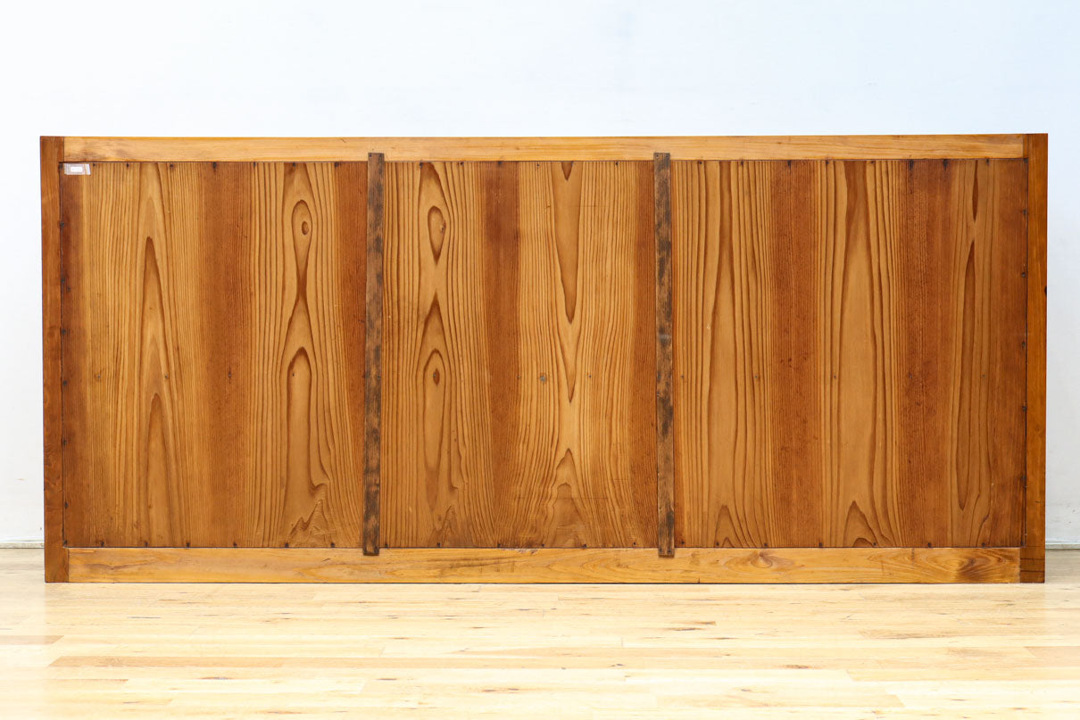 稀少！！繊細に丸く面取りされた格子が上品な木地近江水屋箪笥　BB3293