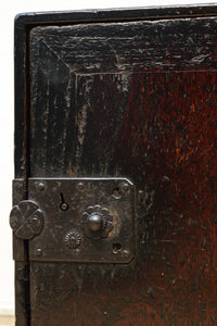 古色を帯びた貫録溢れる片開き戸の小引き出し　BB3298