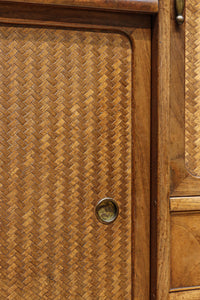 伝統的な網代編みの趣きを身近に感じられる茶箪笥　BB3299