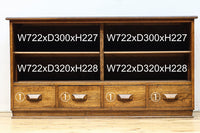 稀少幅1570ミリ!!レトロガラスの優しい風合いが味わい深いガラスケース　BB3301