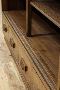 稀少幅1570ミリ!!レトロガラスの優しい風合いが味わい深いガラスケース　BB3301