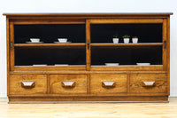 稀少幅1570ミリ!!レトロガラスの優しい風合いが味わい深いガラスケース　BB3301