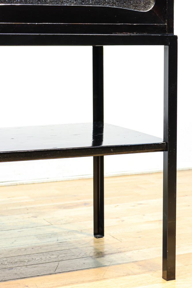 ダイヤガラスが煌めくレトロモダンなアイアンフレーム付きガラスケース　BB3312