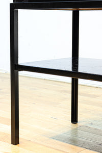 ダイヤガラスが煌めくレトロモダンなアイアンフレーム付きガラスケース　BB3312