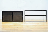 ダイヤガラスが煌めくレトロモダンなアイアンフレーム付きガラスケース　BB3312