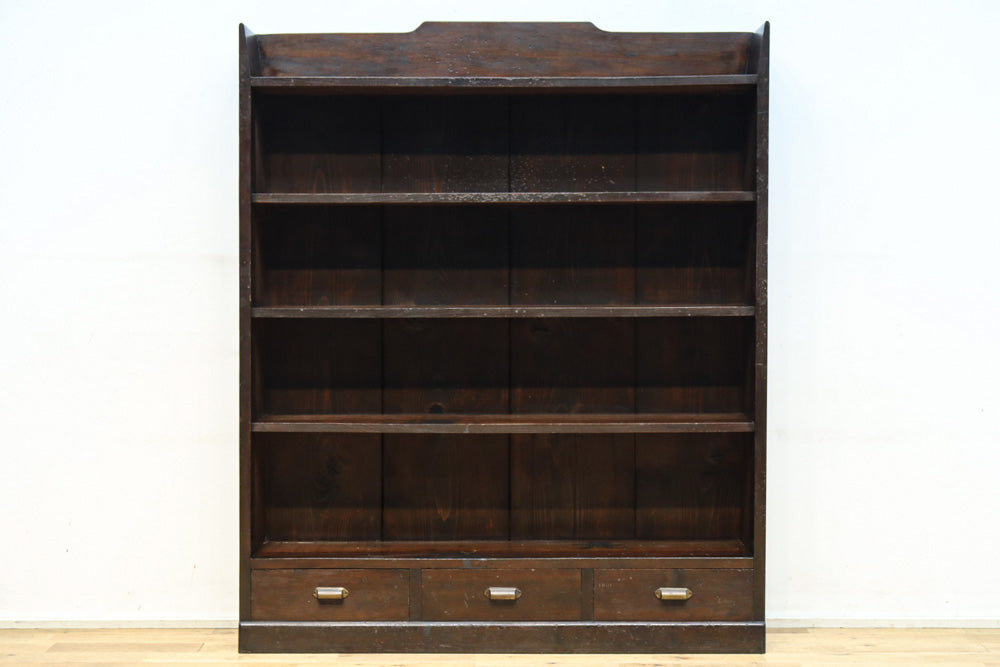 味わいが滲み出た使い勝手の良い本棚　BB3314