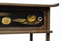 角野岩次作 栗鼠の美しい描写に和の趣き漂う素敵な飾り棚　BB3321