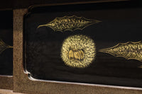 角野岩次作 栗鼠の美しい描写に和の趣き漂う素敵な飾り棚　BB3321