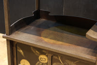 角野岩次作 栗鼠の美しい描写に和の趣き漂う素敵な飾り棚　BB3321