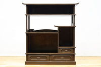 角野岩次作 栗鼠の美しい描写に和の趣き漂う素敵な飾り棚　BB3321