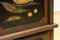 角野岩次作 栗鼠の美しい描写に和の趣き漂う素敵な飾り棚　BB3321