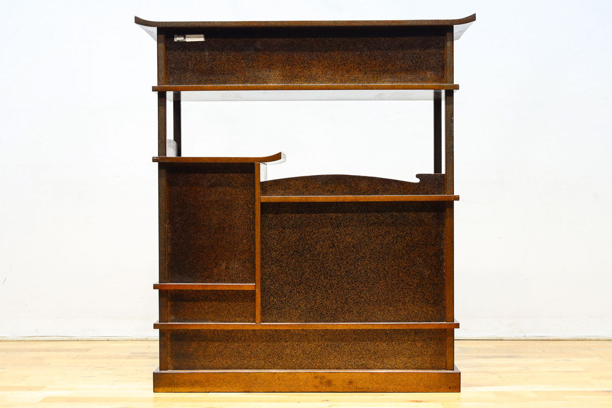 角野岩次作 栗鼠の美しい描写に和の趣き漂う素敵な飾り棚　BB3321