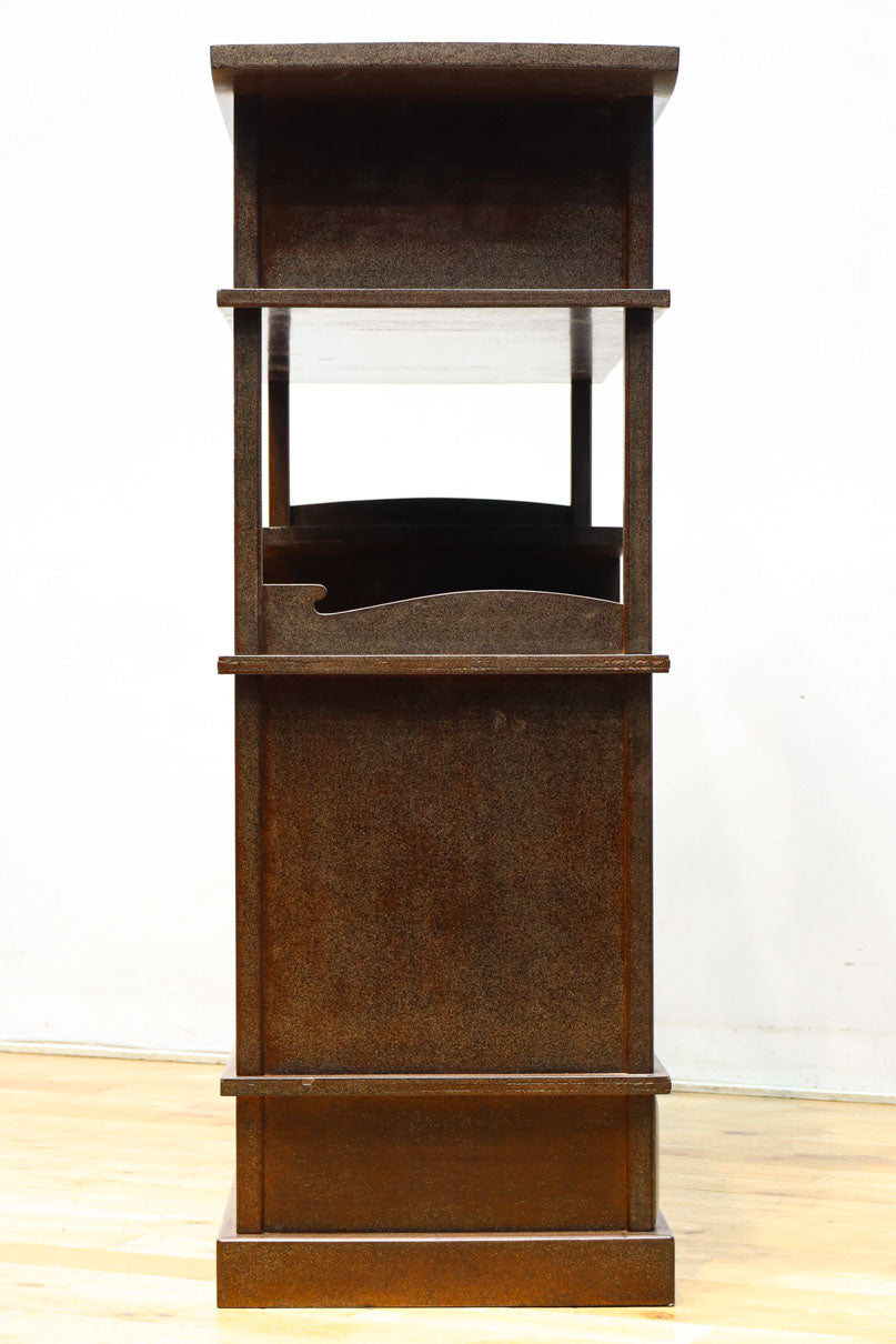 角野岩次作 栗鼠の美しい描写に和の趣き漂う素敵な飾り棚　BB3321