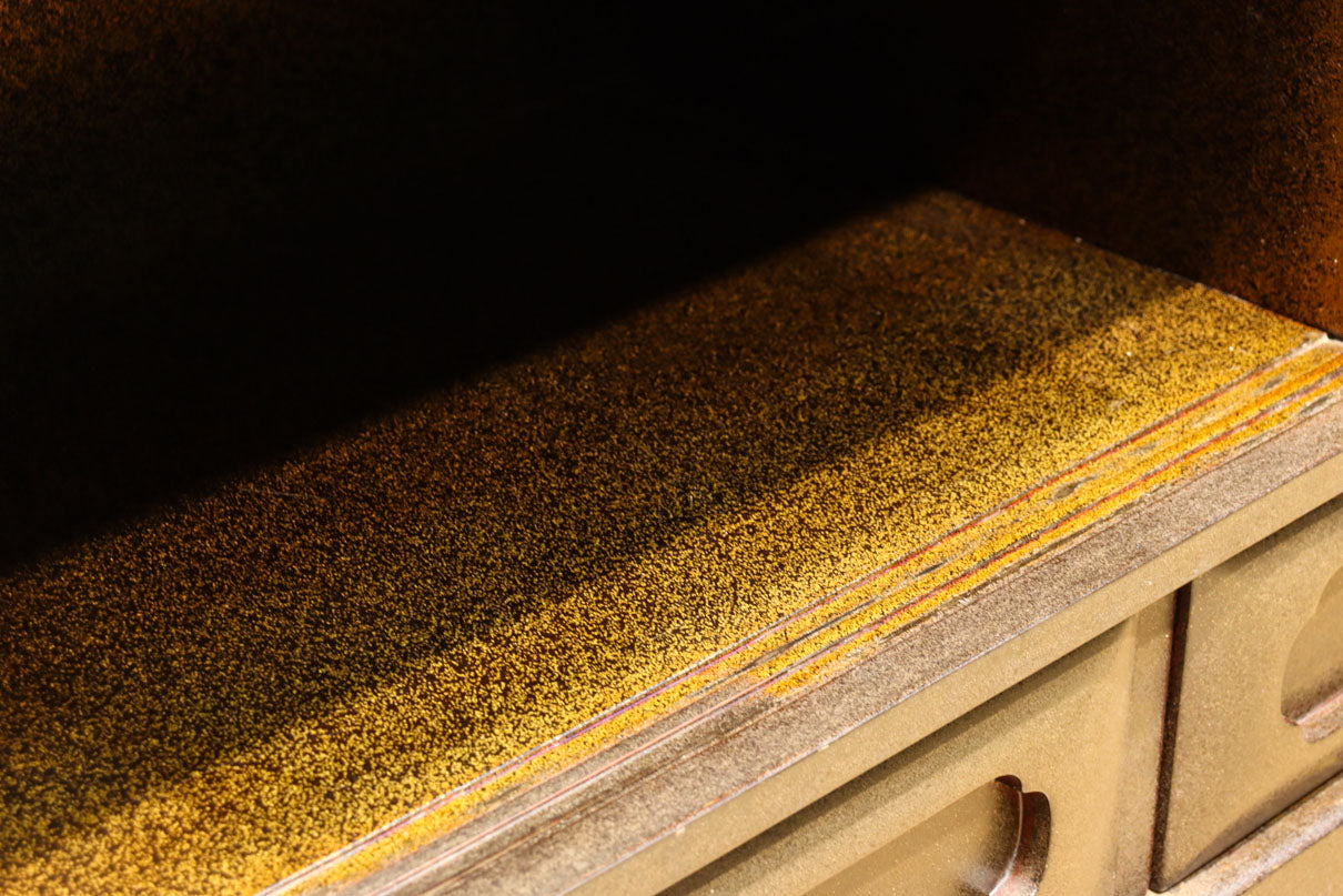 角野岩次作 栗鼠の美しい描写に和の趣き漂う素敵な飾り棚　BB3321