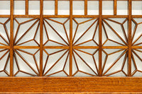 極上けやき珠杢!! 組子入り建具を備えた和の趣き溢れる重厚な衝立　BB3323