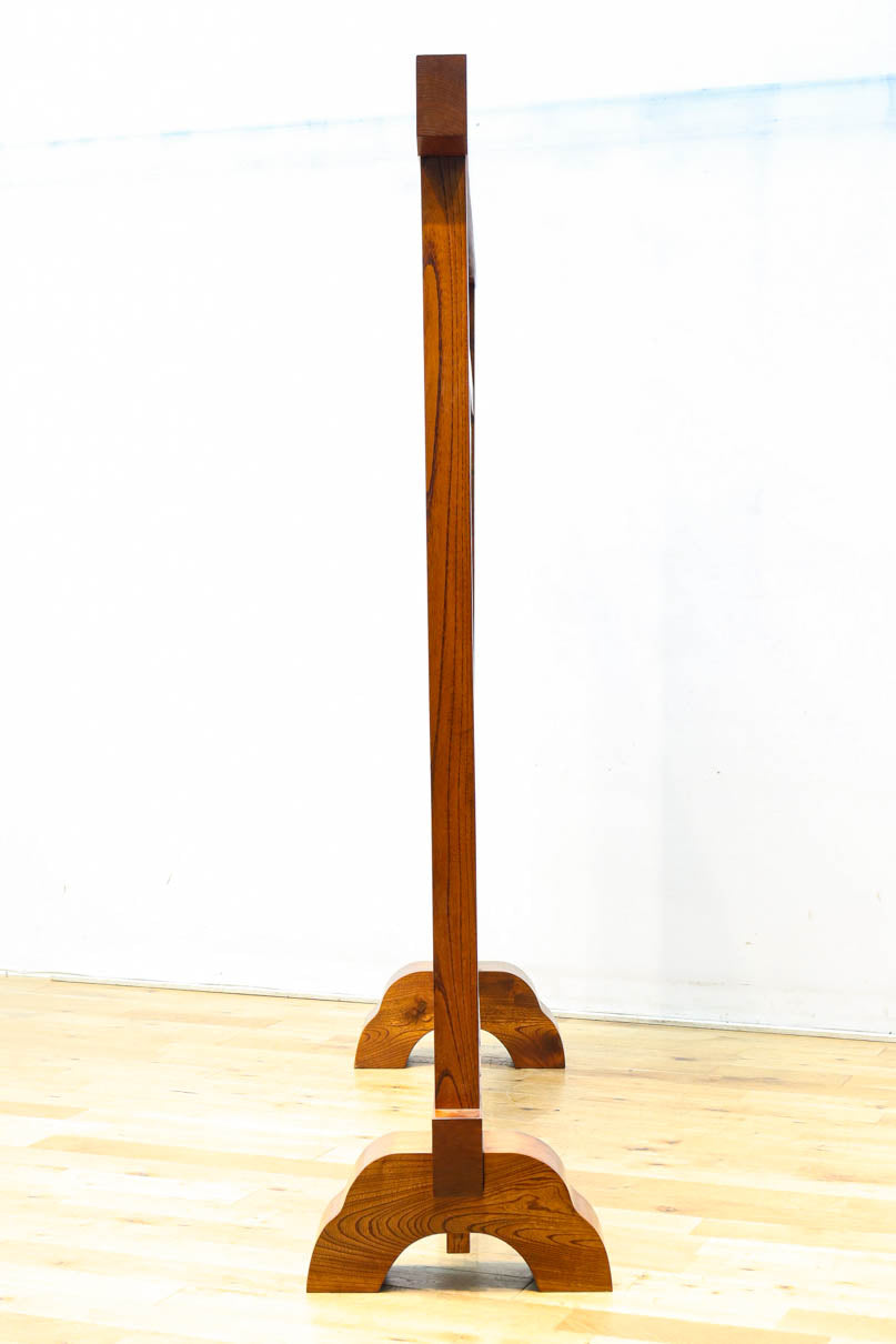 極上けやき珠杢!! 組子入り建具を備えた和の趣き溢れる重厚な衝立　BB3323