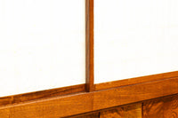 極上けやき珠杢!! 組子入り建具を備えた和の趣き溢れる重厚な衝立　BB3323