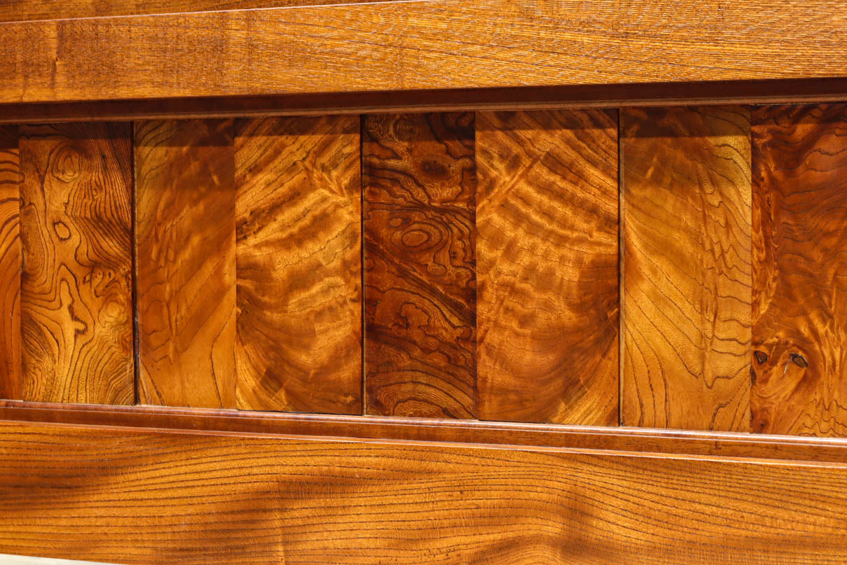 極上けやき珠杢!! 組子入り建具を備えた和の趣き溢れる重厚な衝立　BB3323