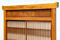 極上けやき珠杢!! 組子入り建具を備えた和の趣き溢れる重厚な衝立　BB3323