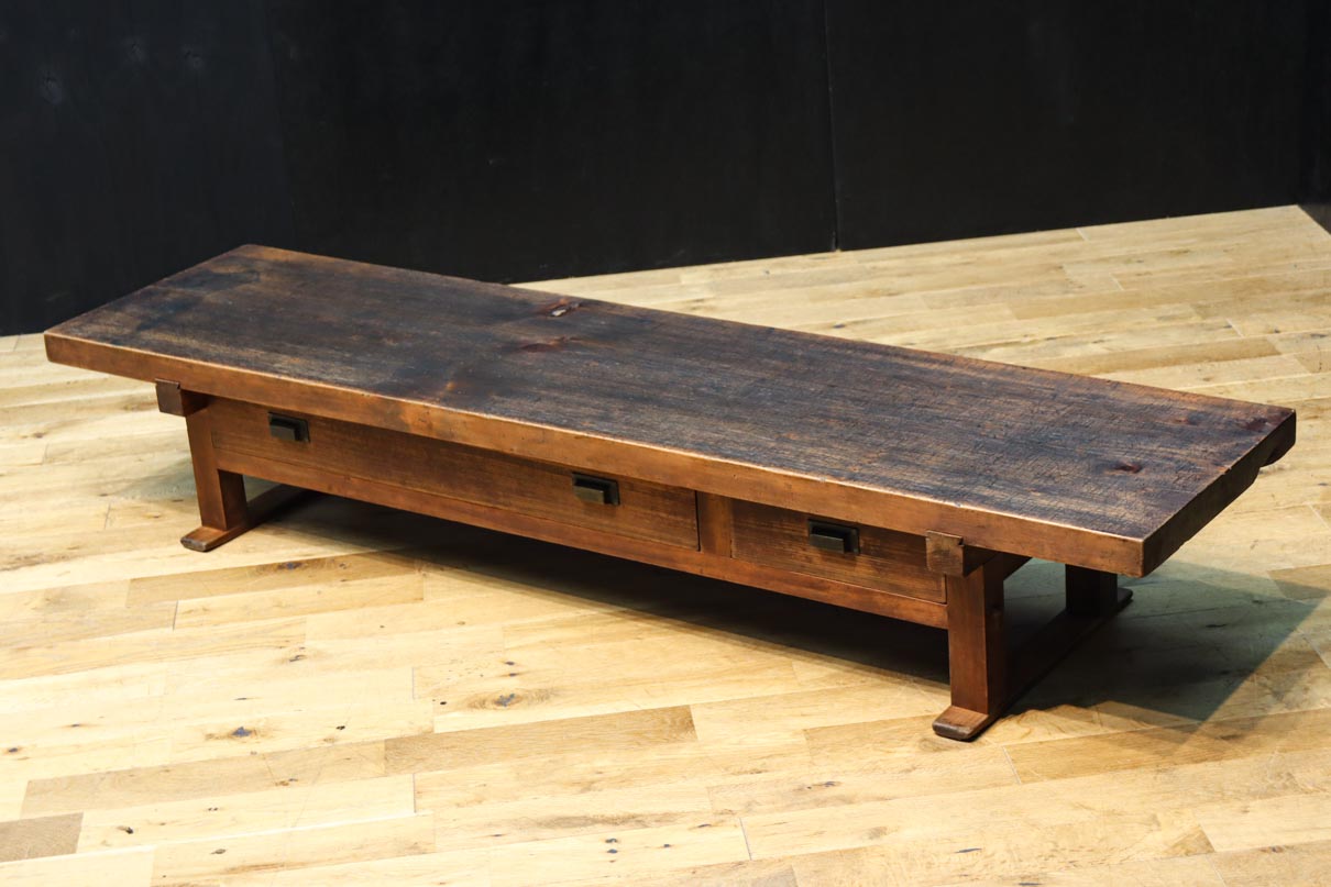 ローボードにも最適な一枚板の文机　BB3324