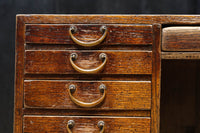 味わい深い面持ちの両袖タイプの彫金机　BB3325